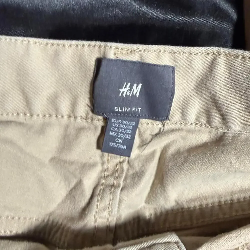 H&M slim fit beige chino pants